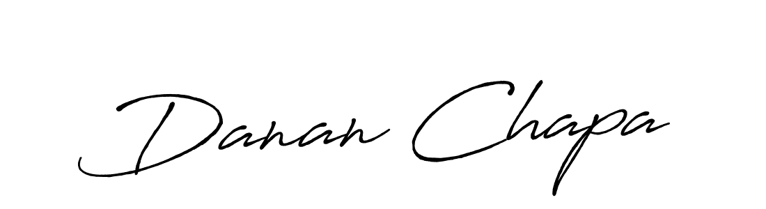 Use a signature maker to create a handwritten signature online. With this signature software, you can design (Antro_Vectra_Bolder) your own signature for name Danan Chapa. Danan Chapa signature style 7 images and pictures png