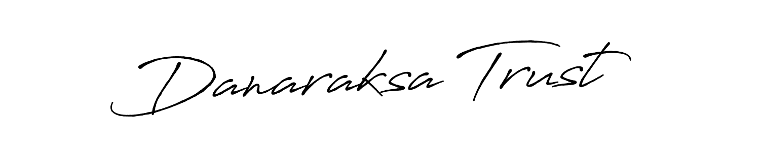The best way (Antro_Vectra_Bolder) to make a short signature is to pick only two or three words in your name. The name Danaraksa Trust include a total of six letters. For converting this name. Danaraksa Trust signature style 7 images and pictures png