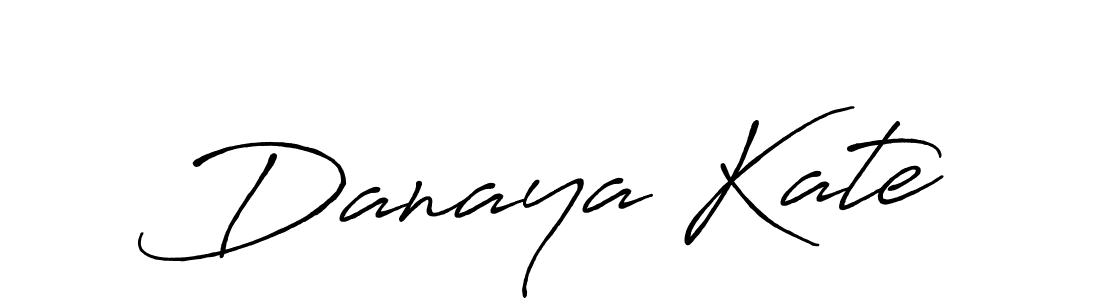 The best way (Antro_Vectra_Bolder) to make a short signature is to pick only two or three words in your name. The name Danaya Kate include a total of six letters. For converting this name. Danaya Kate signature style 7 images and pictures png