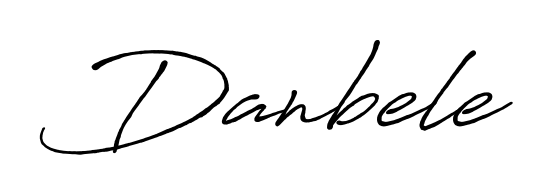 Try this chic Danbele handwritten sign style. Using Antro_Vectra_Bolder font elements, it gives your name a sleek, memorable identity. Danbele signature style 7 images and pictures png