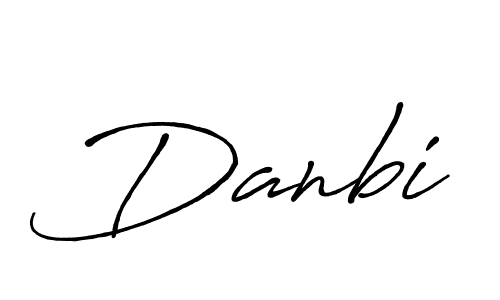 Create a beautiful signature design for name Danbi. With this signature (Antro_Vectra_Bolder) fonts, you can make a handwritten signature for free. Danbi signature style 7 images and pictures png