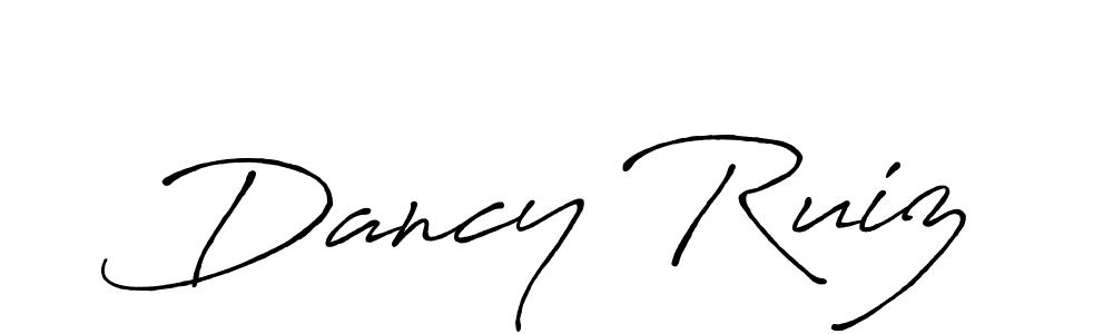 Dancy Ruiz stylish signature style. Best Handwritten Sign (Antro_Vectra_Bolder) for my name. Handwritten Signature Collection Ideas for my name Dancy Ruiz. Dancy Ruiz signature style 7 images and pictures png