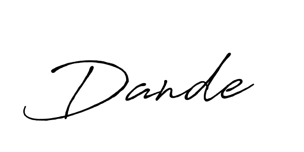 The best way (Antro_Vectra_Bolder) to make a short signature is to pick only two or three words in your name. The name Dande  include a total of six letters. For converting this name. Dande  signature style 7 images and pictures png