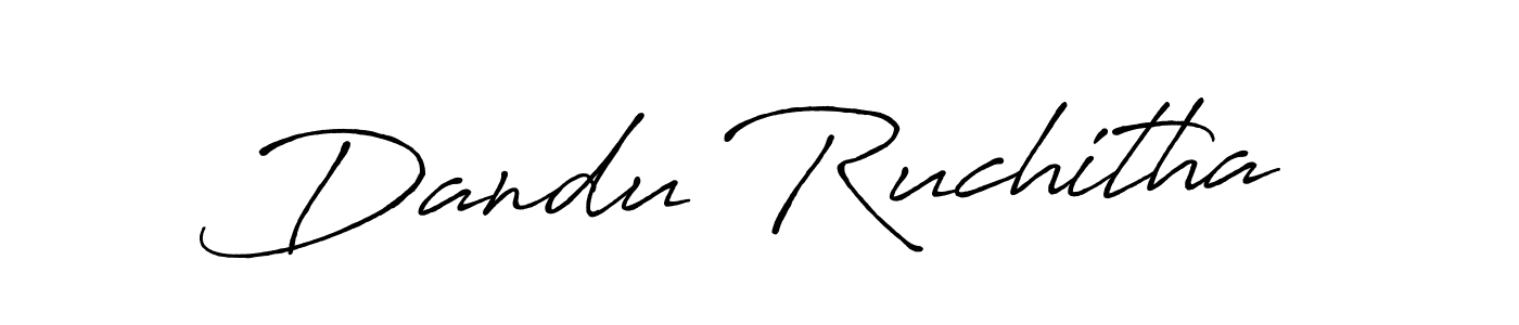 Also we have Dandu Ruchitha name is the best signature style. Create professional handwritten signature collection using Antro_Vectra_Bolder autograph style. Dandu Ruchitha signature style 7 images and pictures png