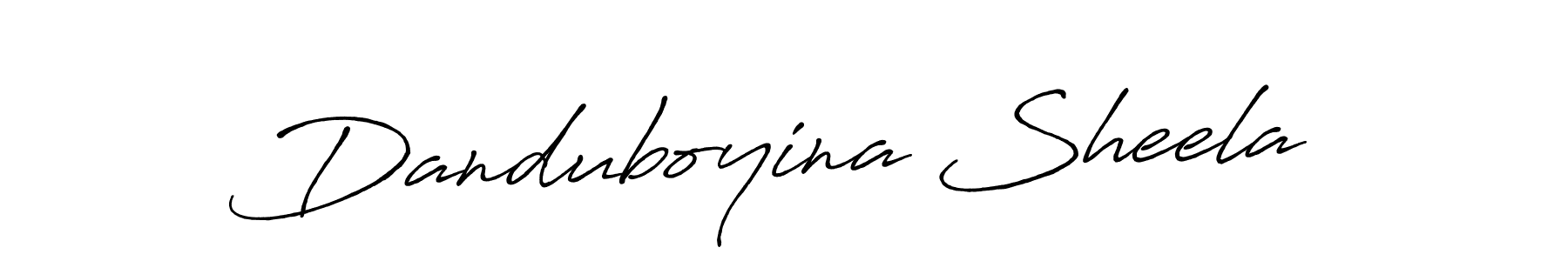 Make a beautiful signature design for name Danduboyina Sheela. With this signature (Antro_Vectra_Bolder) style, you can create a handwritten signature for free. Danduboyina Sheela signature style 7 images and pictures png