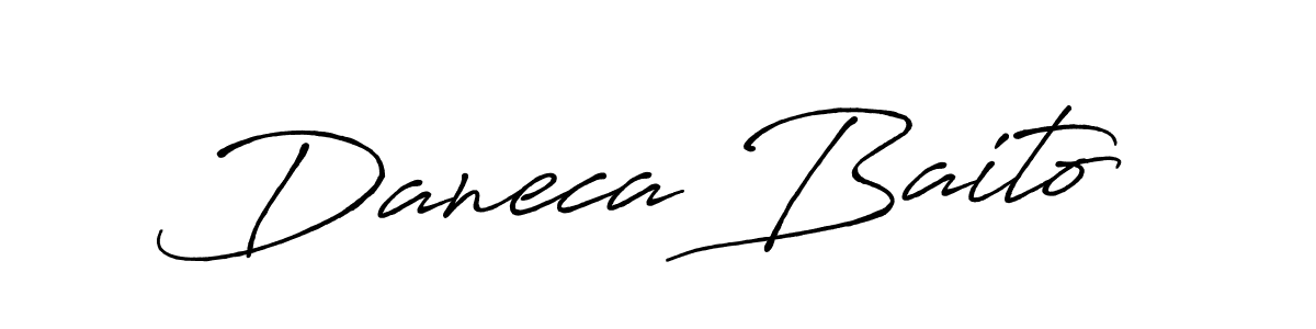 if you are searching for the best signature style for your name Daneca Baito. so please give up your signature search. here we have designed multiple signature styles  using Antro_Vectra_Bolder. Daneca Baito signature style 7 images and pictures png