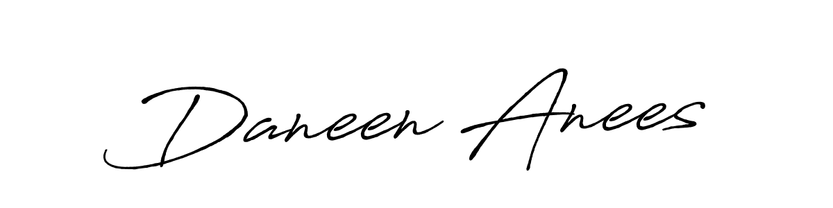 Also we have Daneen Anees name is the best signature style. Create professional handwritten signature collection using Antro_Vectra_Bolder autograph style. Daneen Anees signature style 7 images and pictures png