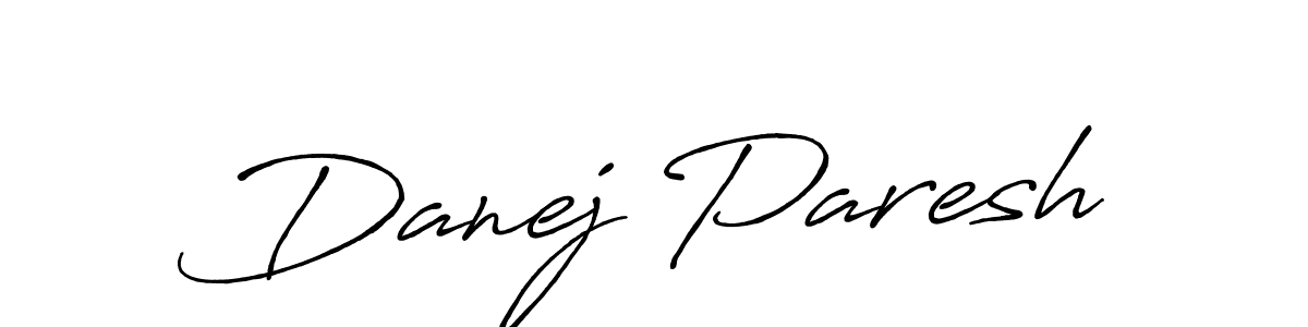 Similarly Antro_Vectra_Bolder is the best handwritten signature design. Signature creator online .You can use it as an online autograph creator for name Danej Paresh. Danej Paresh signature style 7 images and pictures png