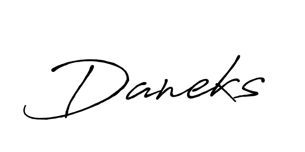 Design your own signature with our free online signature maker. With this signature software, you can create a handwritten (Antro_Vectra_Bolder) signature for name Daneks. Daneks signature style 7 images and pictures png