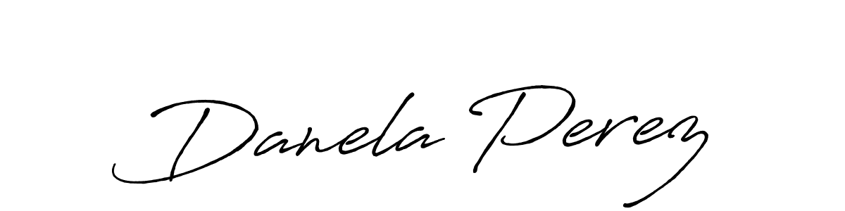 Create a beautiful signature design for name Danela Perez. With this signature (Antro_Vectra_Bolder) fonts, you can make a handwritten signature for free. Danela Perez signature style 7 images and pictures png