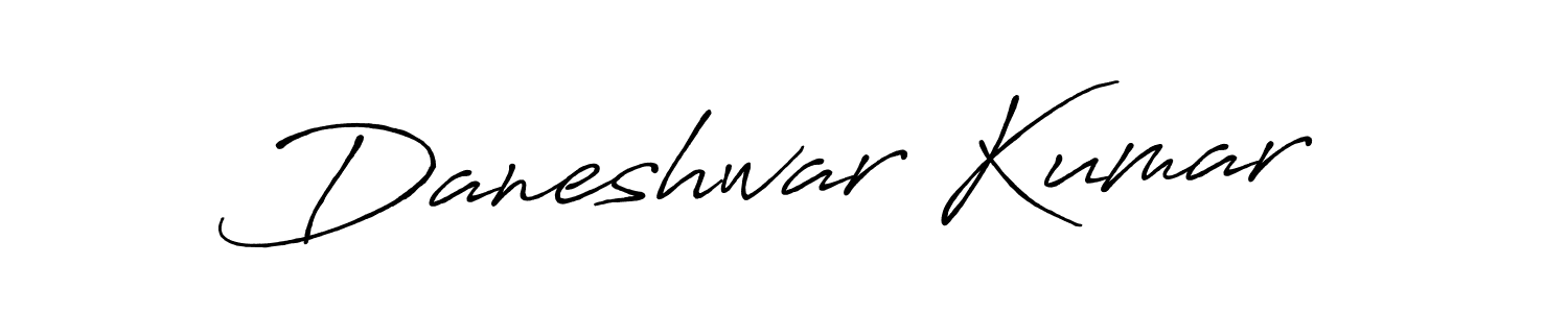 The best way (Antro_Vectra_Bolder) to make a short signature is to pick only two or three words in your name. The name Daneshwar Kumar include a total of six letters. For converting this name. Daneshwar Kumar signature style 7 images and pictures png