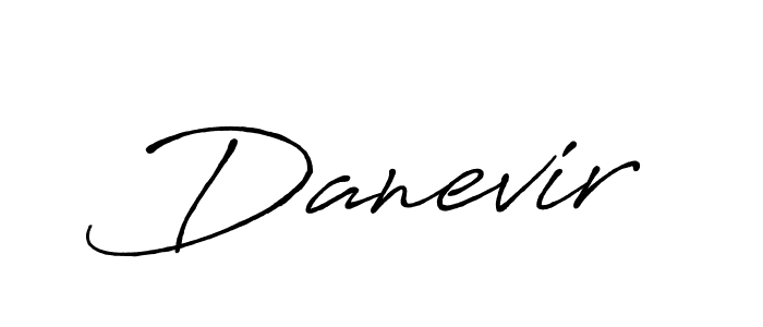 Danevir stylish signature style. Best Handwritten Sign (Antro_Vectra_Bolder) for my name. Handwritten Signature Collection Ideas for my name Danevir. Danevir signature style 7 images and pictures png