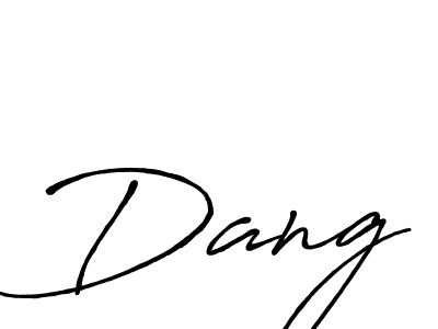 Design your own signature with our free online signature maker. With this signature software, you can create a handwritten (Antro_Vectra_Bolder) signature for name Dang. Dang signature style 7 images and pictures png