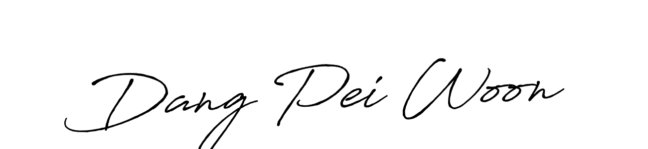 You should practise on your own different ways (Antro_Vectra_Bolder) to write your name (Dang Pei Woon) in signature. don't let someone else do it for you. Dang Pei Woon signature style 7 images and pictures png