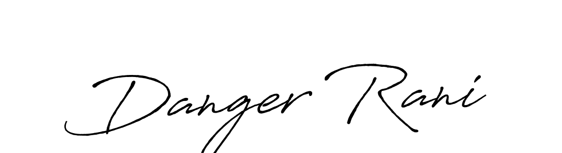 Create a beautiful signature design for name Danger Rani. With this signature (Antro_Vectra_Bolder) fonts, you can make a handwritten signature for free. Danger Rani signature style 7 images and pictures png