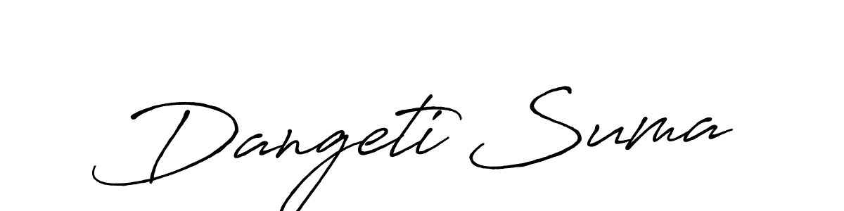 You should practise on your own different ways (Antro_Vectra_Bolder) to write your name (Dangeti Suma) in signature. don't let someone else do it for you. Dangeti Suma signature style 7 images and pictures png