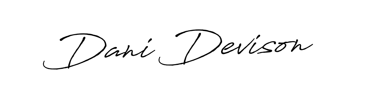 Make a beautiful signature design for name Dani Devison. With this signature (Antro_Vectra_Bolder) style, you can create a handwritten signature for free. Dani Devison signature style 7 images and pictures png