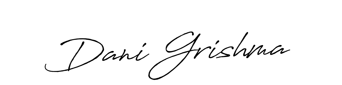How to make Dani Grishma signature? Antro_Vectra_Bolder is a professional autograph style. Create handwritten signature for Dani Grishma name. Dani Grishma signature style 7 images and pictures png