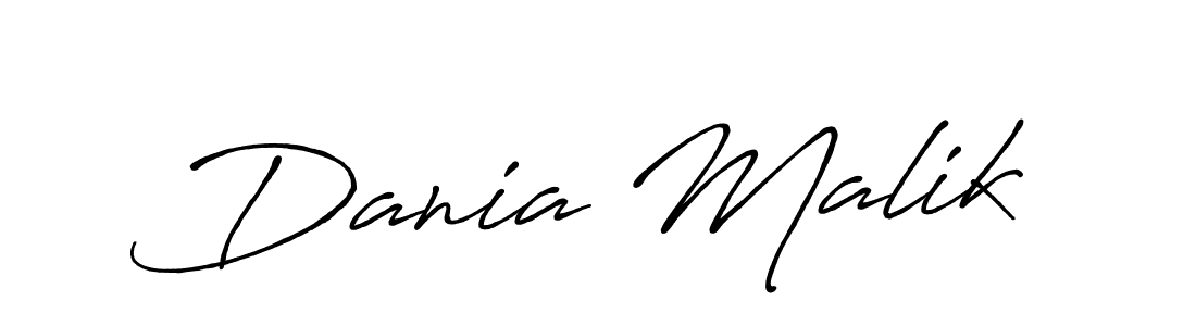 Create a beautiful signature design for name Dania Malik. With this signature (Antro_Vectra_Bolder) fonts, you can make a handwritten signature for free. Dania Malik signature style 7 images and pictures png