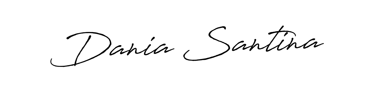 Use a signature maker to create a handwritten signature online. With this signature software, you can design (Antro_Vectra_Bolder) your own signature for name Dania Santina. Dania Santina signature style 7 images and pictures png