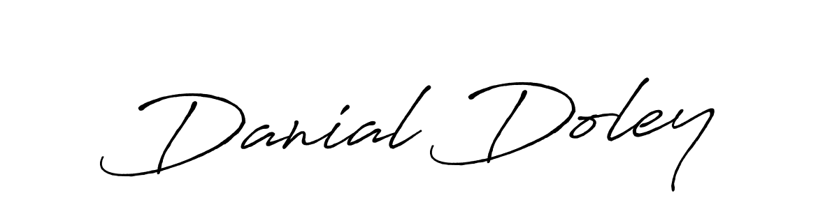 The best way (Antro_Vectra_Bolder) to make a short signature is to pick only two or three words in your name. The name Danial Doley include a total of six letters. For converting this name. Danial Doley signature style 7 images and pictures png