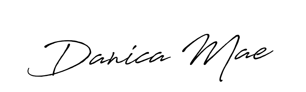 How to make Danica Mae name signature. Use Antro_Vectra_Bolder style for creating short signs online. This is the latest handwritten sign. Danica Mae signature style 7 images and pictures png