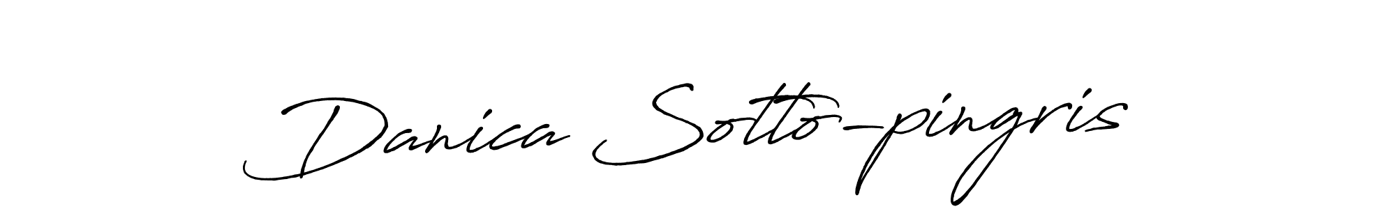 Create a beautiful signature design for name Danica Sotto-pingris. With this signature (Antro_Vectra_Bolder) fonts, you can make a handwritten signature for free. Danica Sotto-pingris signature style 7 images and pictures png