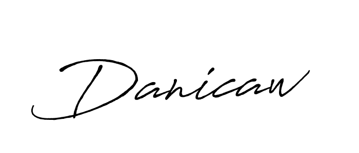 You should practise on your own different ways (Antro_Vectra_Bolder) to write your name (Danicaw) in signature. don't let someone else do it for you. Danicaw signature style 7 images and pictures png