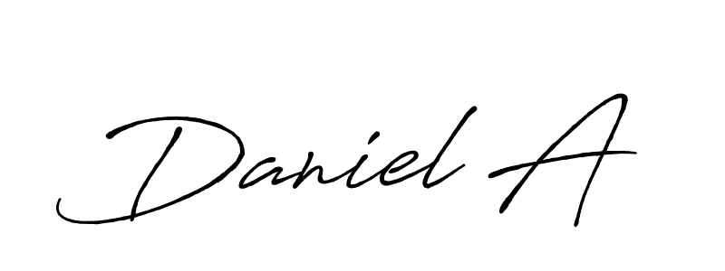 Similarly Antro_Vectra_Bolder is the best handwritten signature design. Signature creator online .You can use it as an online autograph creator for name Daniel A. Daniel A signature style 7 images and pictures png