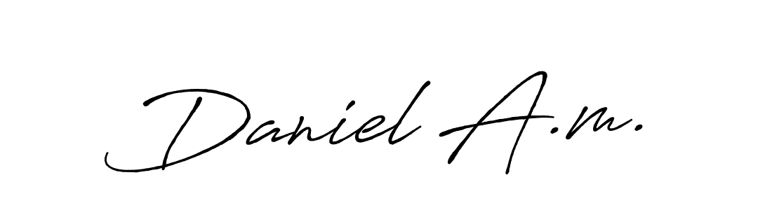 Design your own signature with our free online signature maker. With this signature software, you can create a handwritten (Antro_Vectra_Bolder) signature for name Daniel A.m.. Daniel A.m. signature style 7 images and pictures png