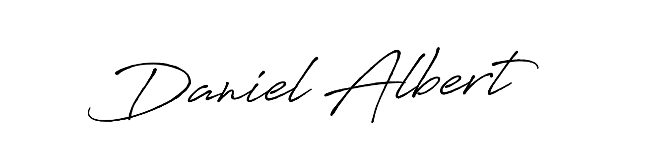 You should practise on your own different ways (Antro_Vectra_Bolder) to write your name (Daniel Albert) in signature. don't let someone else do it for you. Daniel Albert signature style 7 images and pictures png