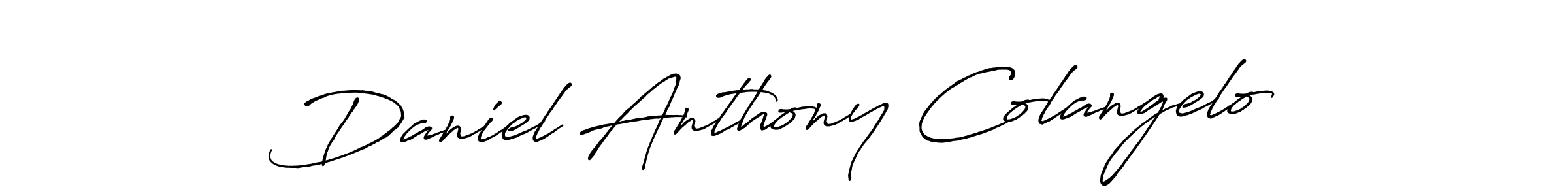 How to make Daniel Anthony Colangelo name signature. Use Antro_Vectra_Bolder style for creating short signs online. This is the latest handwritten sign. Daniel Anthony Colangelo signature style 7 images and pictures png