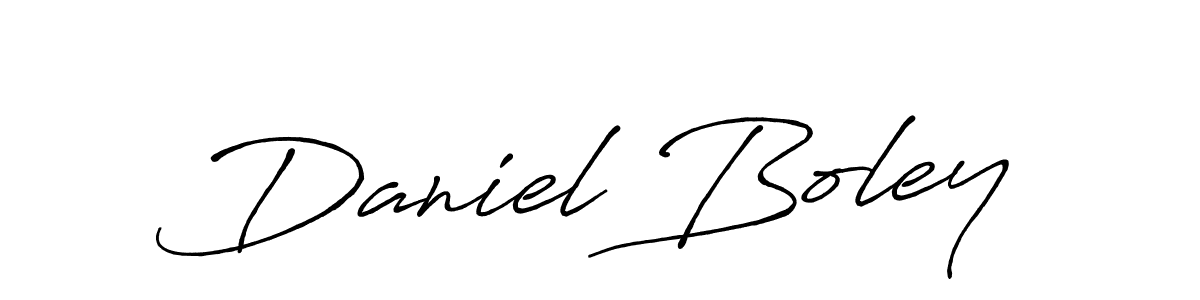 How to make Daniel Boley name signature. Use Antro_Vectra_Bolder style for creating short signs online. This is the latest handwritten sign. Daniel Boley signature style 7 images and pictures png