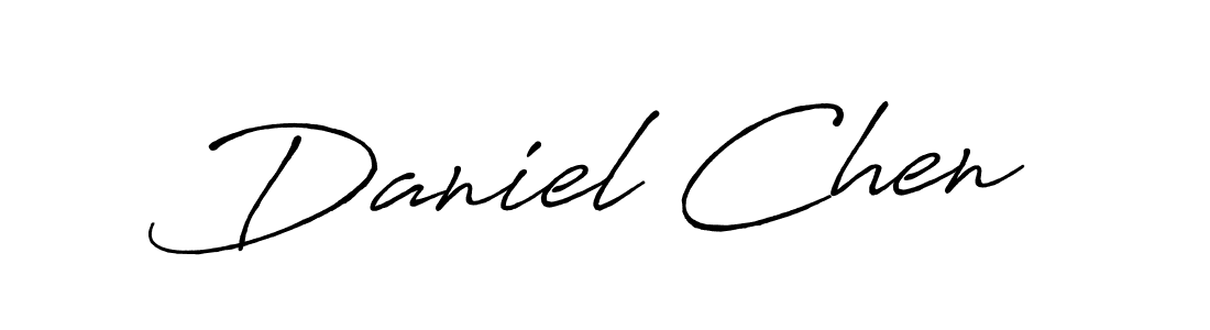 How to make Daniel Chen name signature. Use Antro_Vectra_Bolder style for creating short signs online. This is the latest handwritten sign. Daniel Chen signature style 7 images and pictures png