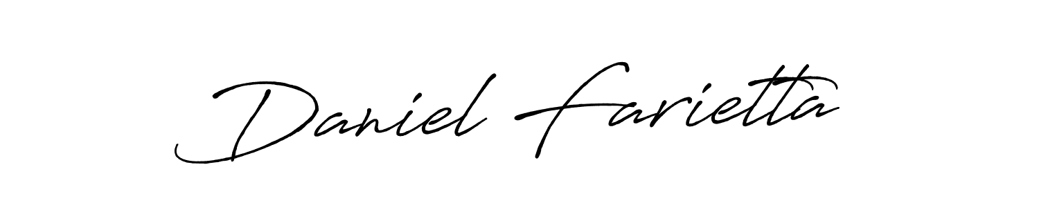 How to make Daniel Farietta name signature. Use Antro_Vectra_Bolder style for creating short signs online. This is the latest handwritten sign. Daniel Farietta signature style 7 images and pictures png