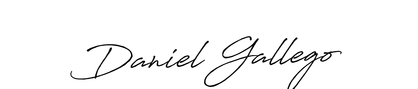 Create a beautiful signature design for name Daniel Gallego. With this signature (Antro_Vectra_Bolder) fonts, you can make a handwritten signature for free. Daniel Gallego signature style 7 images and pictures png