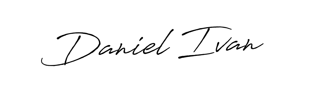 Daniel Ivan stylish signature style. Best Handwritten Sign (Antro_Vectra_Bolder) for my name. Handwritten Signature Collection Ideas for my name Daniel Ivan. Daniel Ivan signature style 7 images and pictures png