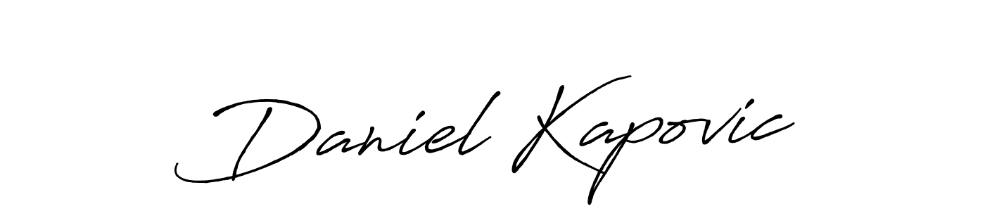 Antro_Vectra_Bolder is a professional signature style that is perfect for those who want to add a touch of class to their signature. It is also a great choice for those who want to make their signature more unique. Get Daniel Kapovic name to fancy signature for free. Daniel Kapovic signature style 7 images and pictures png