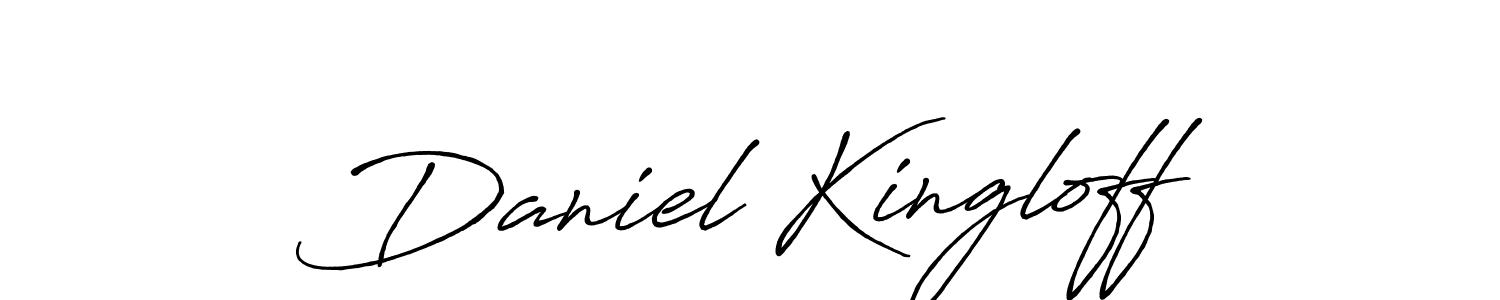 Daniel Kingloff stylish signature style. Best Handwritten Sign (Antro_Vectra_Bolder) for my name. Handwritten Signature Collection Ideas for my name Daniel Kingloff. Daniel Kingloff signature style 7 images and pictures png