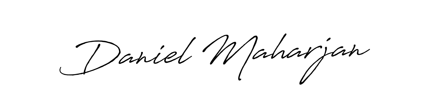 Create a beautiful signature design for name Daniel Maharjan. With this signature (Antro_Vectra_Bolder) fonts, you can make a handwritten signature for free. Daniel Maharjan signature style 7 images and pictures png