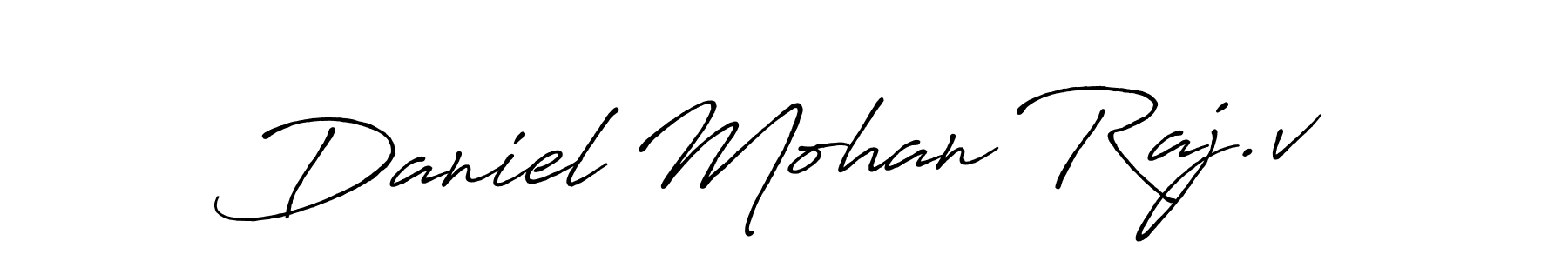 Antro_Vectra_Bolder is a professional signature style that is perfect for those who want to add a touch of class to their signature. It is also a great choice for those who want to make their signature more unique. Get Daniel Mohan Raj.v name to fancy signature for free. Daniel Mohan Raj.v signature style 7 images and pictures png