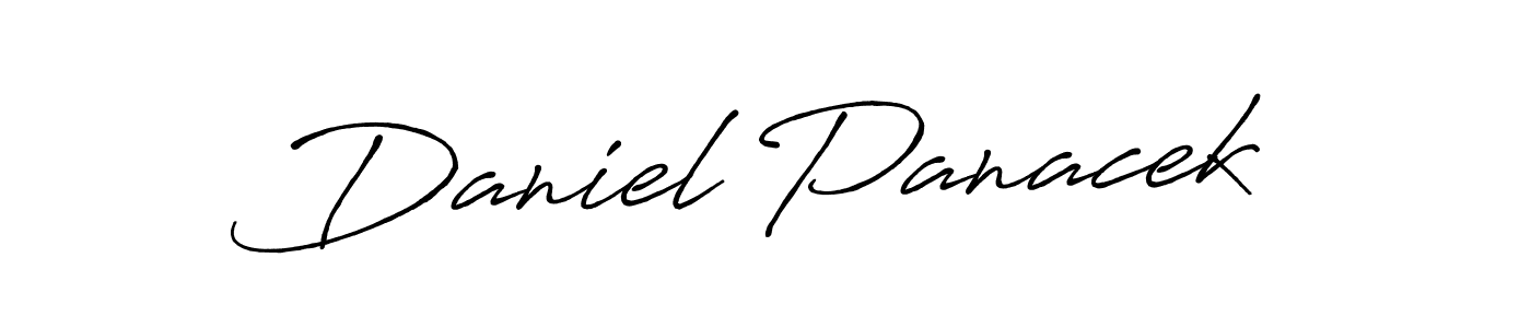 Also You can easily find your signature by using the search form. We will create Daniel Panacek name handwritten signature images for you free of cost using Antro_Vectra_Bolder sign style. Daniel Panacek signature style 7 images and pictures png