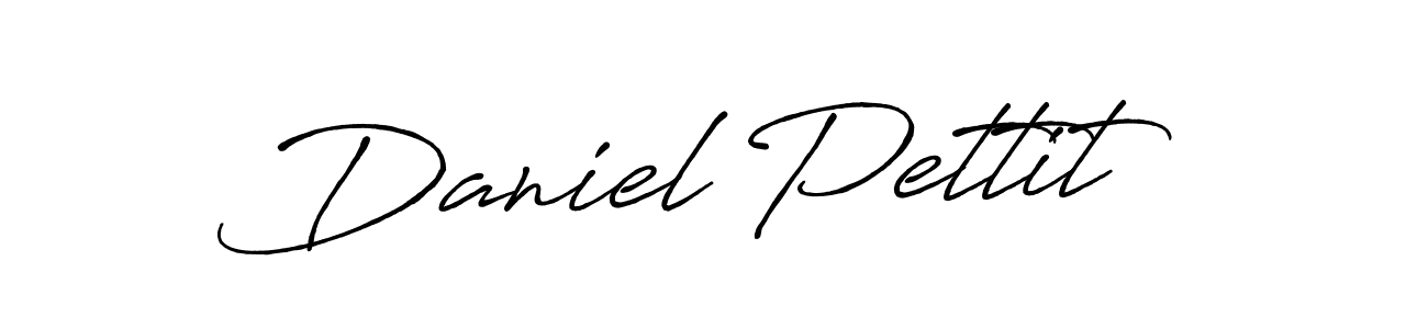 Daniel Pettit stylish signature style. Best Handwritten Sign (Antro_Vectra_Bolder) for my name. Handwritten Signature Collection Ideas for my name Daniel Pettit. Daniel Pettit signature style 7 images and pictures png