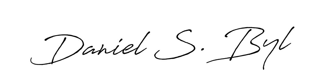 Antro_Vectra_Bolder is a professional signature style that is perfect for those who want to add a touch of class to their signature. It is also a great choice for those who want to make their signature more unique. Get Daniel S. Byl name to fancy signature for free. Daniel S. Byl signature style 7 images and pictures png