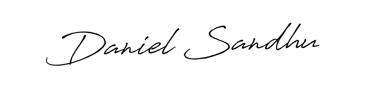 How to make Daniel Sandhu name signature. Use Antro_Vectra_Bolder style for creating short signs online. This is the latest handwritten sign. Daniel Sandhu signature style 7 images and pictures png