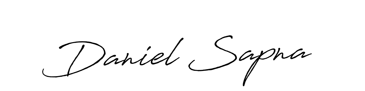 The best way (Antro_Vectra_Bolder) to make a short signature is to pick only two or three words in your name. The name Daniel Sapna include a total of six letters. For converting this name. Daniel Sapna signature style 7 images and pictures png