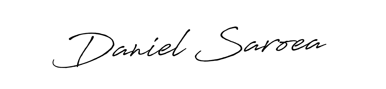 How to make Daniel Saroea name signature. Use Antro_Vectra_Bolder style for creating short signs online. This is the latest handwritten sign. Daniel Saroea signature style 7 images and pictures png