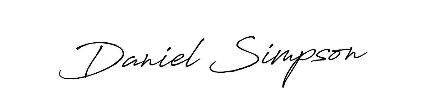 Make a beautiful signature design for name Daniel Simpson. With this signature (Antro_Vectra_Bolder) style, you can create a handwritten signature for free. Daniel Simpson signature style 7 images and pictures png