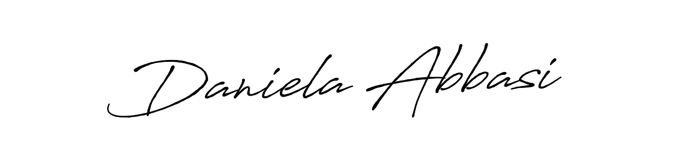Use a signature maker to create a handwritten signature online. With this signature software, you can design (Antro_Vectra_Bolder) your own signature for name Daniela Abbasi. Daniela Abbasi signature style 7 images and pictures png