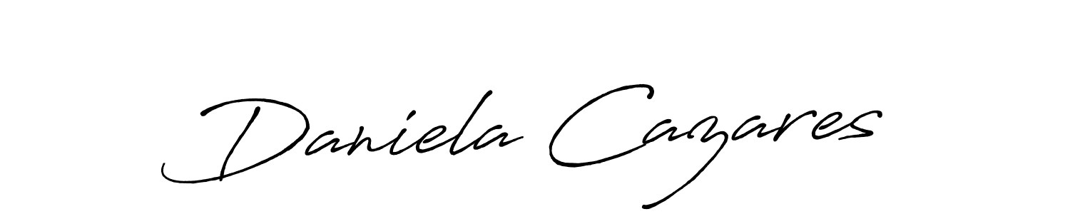 How to make Daniela Cazares name signature. Use Antro_Vectra_Bolder style for creating short signs online. This is the latest handwritten sign. Daniela Cazares signature style 7 images and pictures png